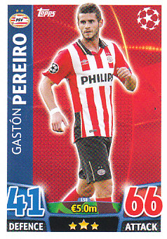 Gaston Pereiro PSV Eindhoven 2015/16 Topps Match Attax CL #158